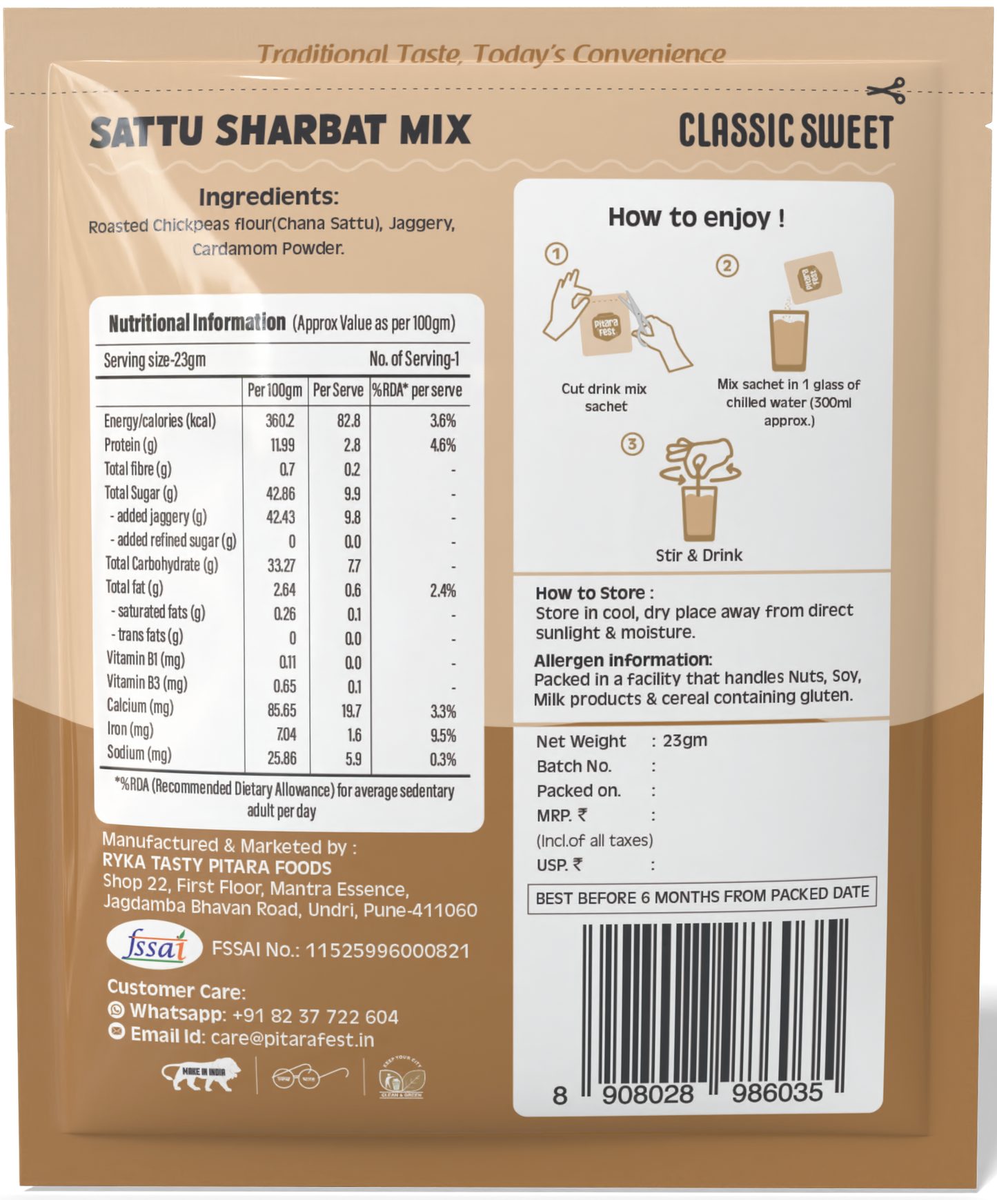 Sattu Sharbat Mix | Classic Sweet