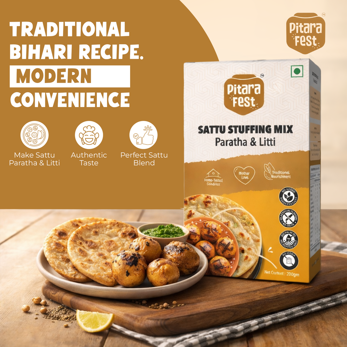 Sattu Stuffing Mix (Paratha & Litti)
