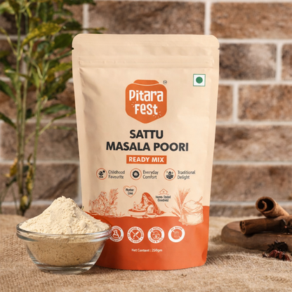 Breakfast Combo - Sattu Cheela Mix 200gm & Sattu Masala Poori Mix 250gm