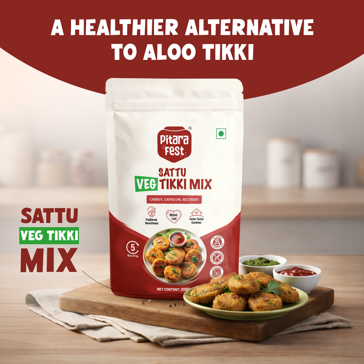 Sattu Veg Tikki Mix