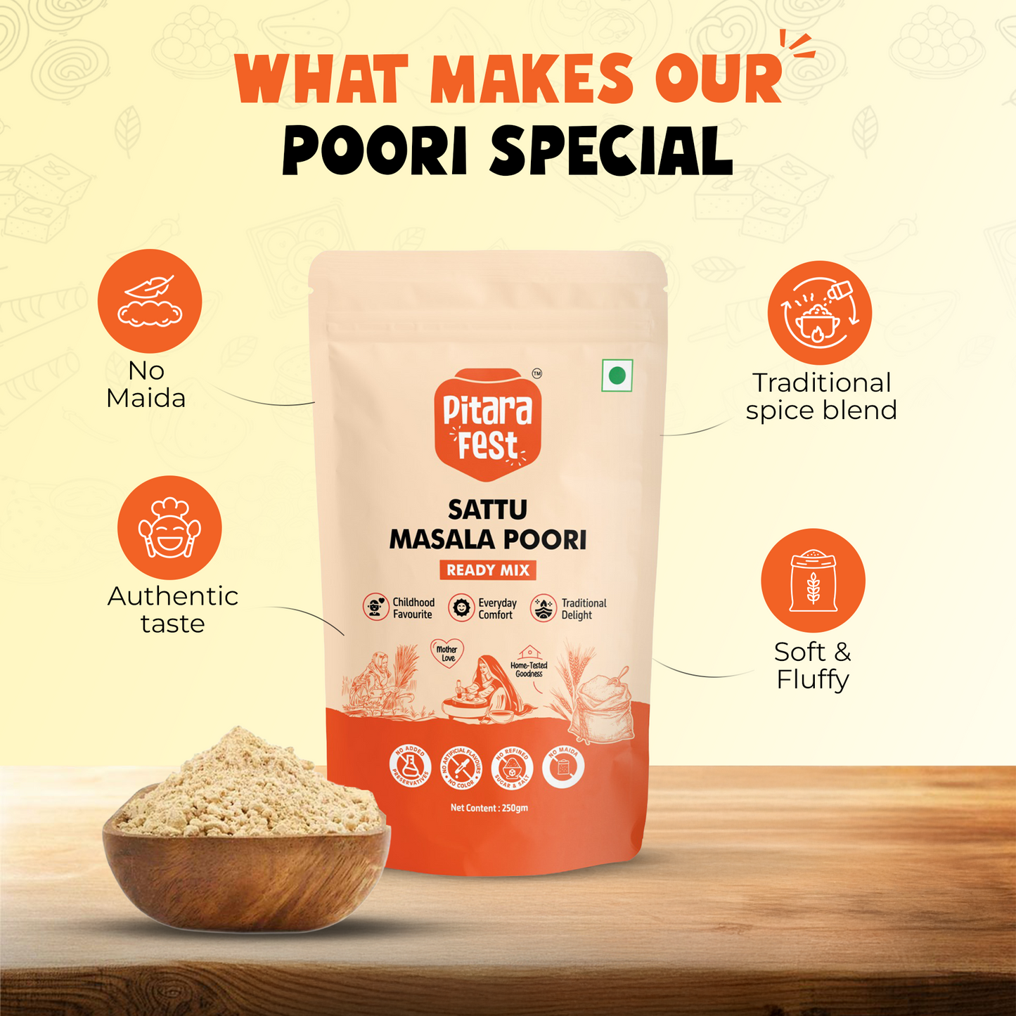 Sattu Masala Poori Mix