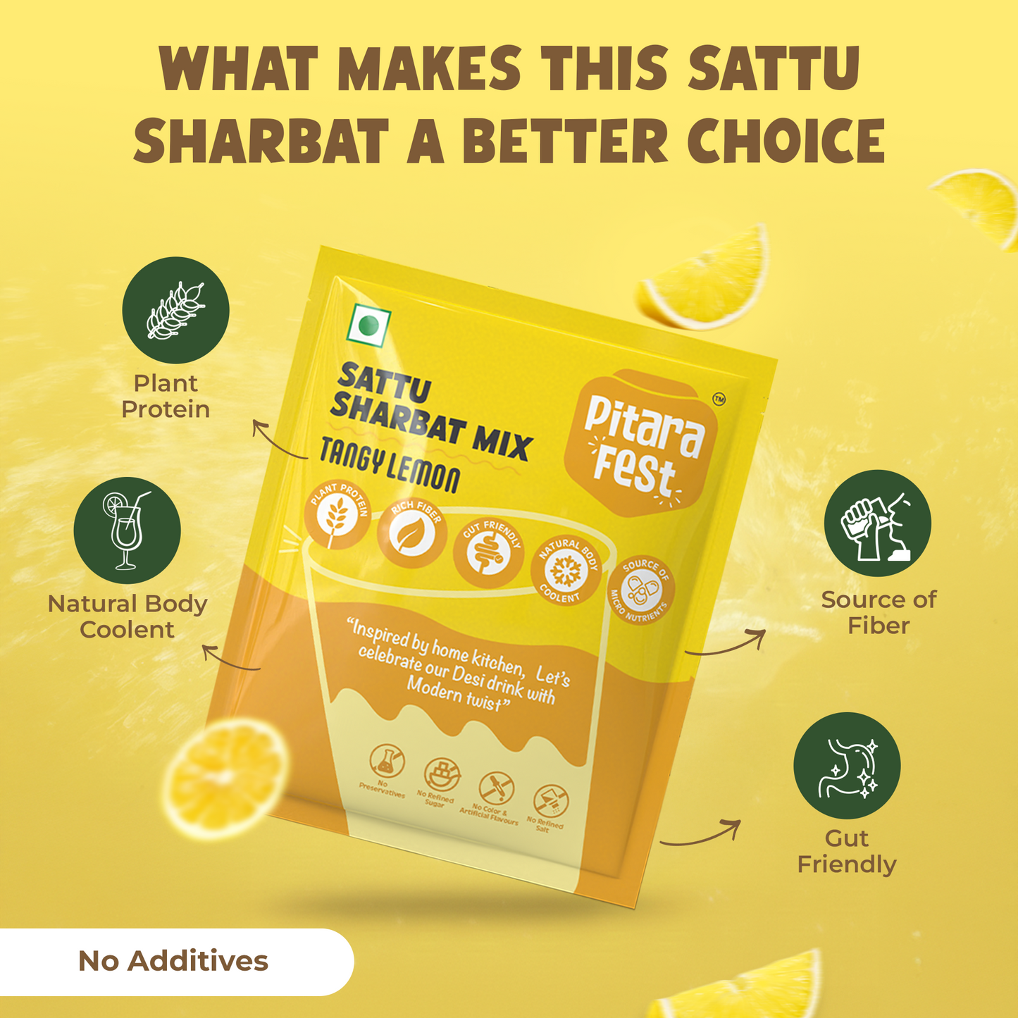 Sattu Sharbat Mix | Tangy Lemon