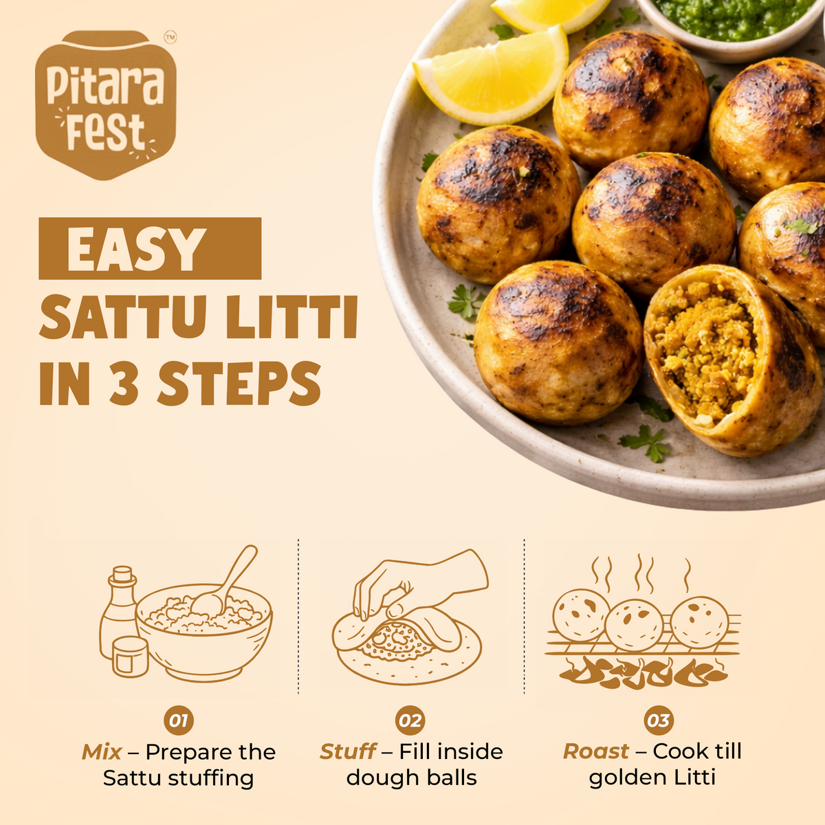 Sattu Stuffing Mix (Paratha & Litti)