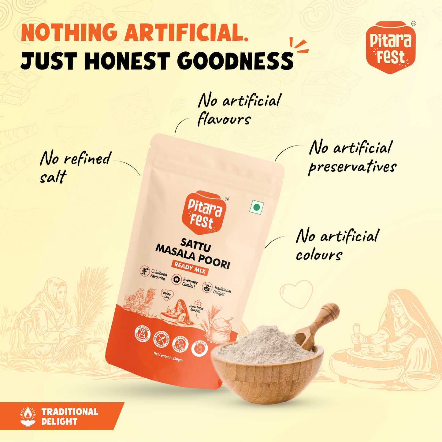 Sattu Masala Poori Mix