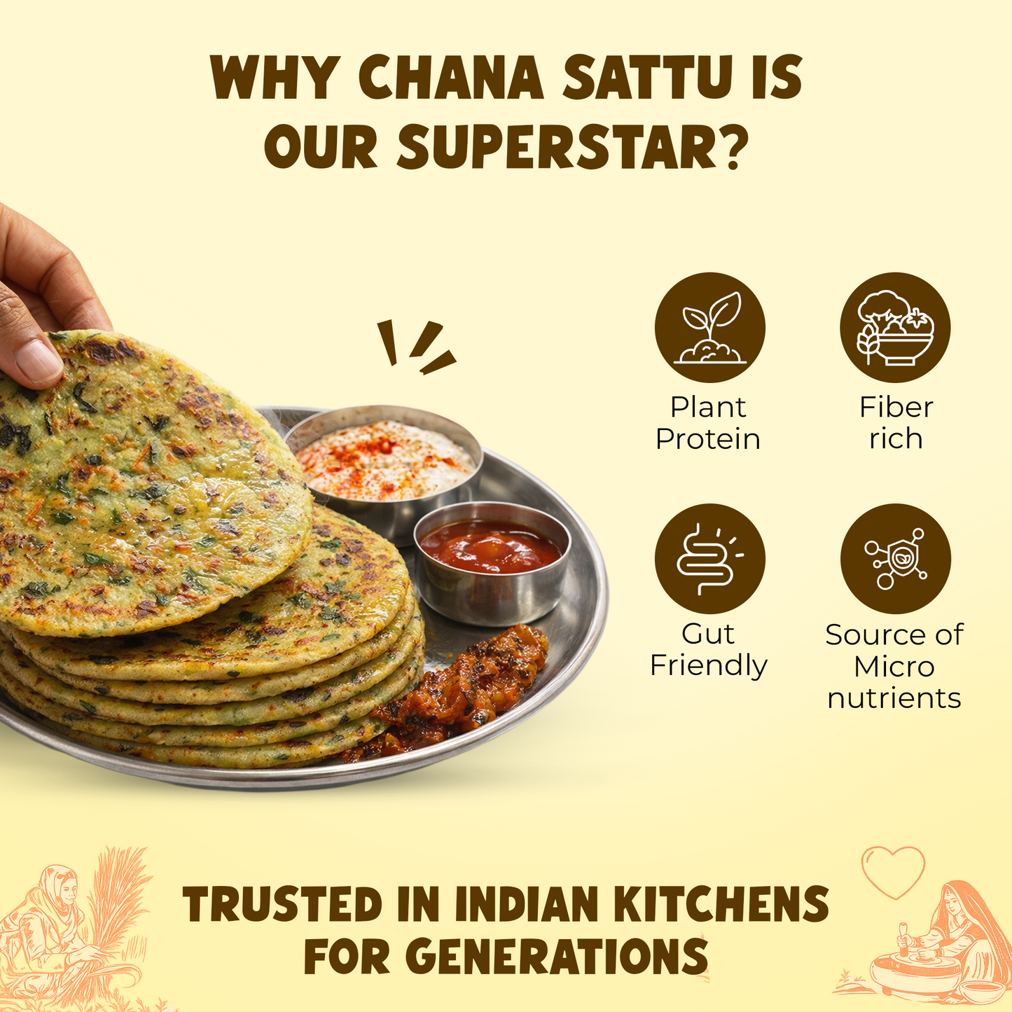 Sattu Masala Chapati Mix
