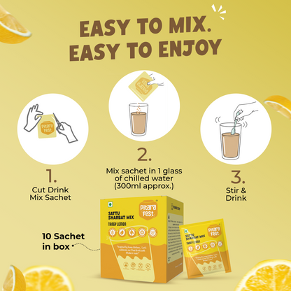 Sattu Sharbat Mix | Tangy Lemon