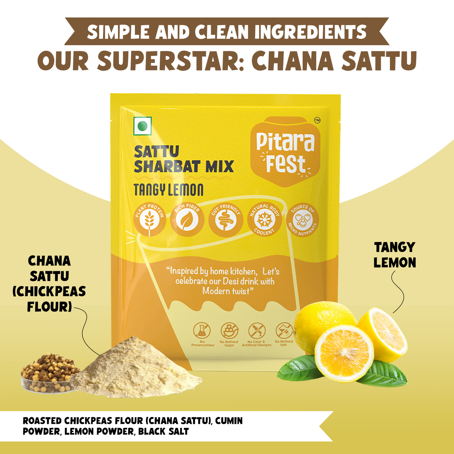 Sattu Sharbat Mix | Tangy Lemon