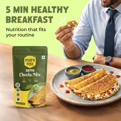 Smart Combo - Sattu Stuffing Mix 200gm & Sattu Cheela Mix 200gm