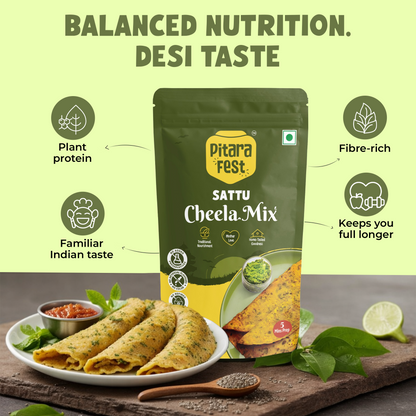 Value Treat - Sattu Cheela Mix 200gm & Sattu Masala Chapati Mix 250gm