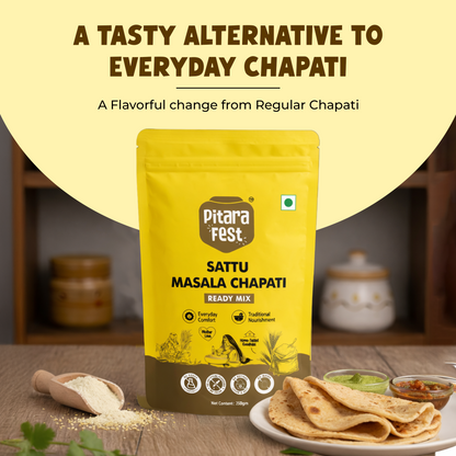 Desi Jodi - Sattu Masala Poori Mix 250gm & Sattu Masala Chapati Mix 250gm