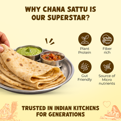 Desi Jodi - Sattu Masala Poori Mix 250gm & Sattu Masala Chapati Mix 250gm