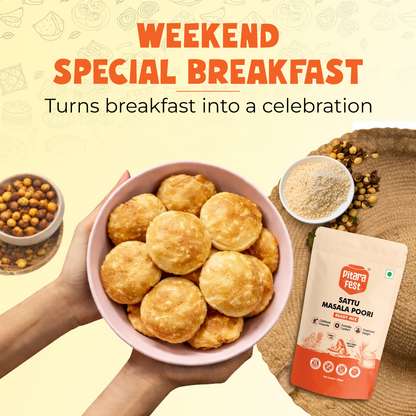 Desi Jodi - Sattu Masala Poori Mix 250gm & Sattu Masala Chapati Mix 250gm