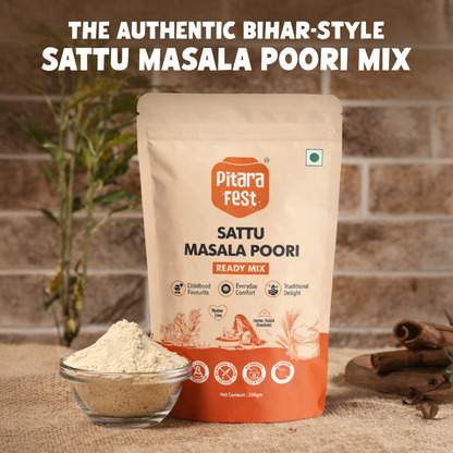 Desi Jodi - Sattu Masala Poori Mix 250gm & Sattu Masala Chapati Mix 250gm