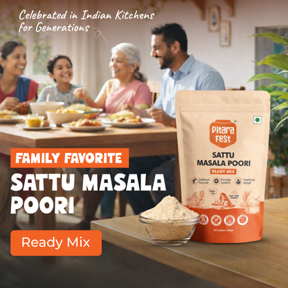 Desi Jodi - Sattu Masala Poori Mix 250gm & Sattu Masala Chapati Mix 250gm