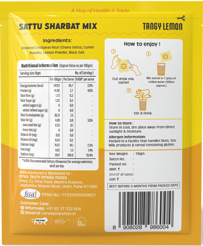Sattu Sharbat Mix | Tangy Lemon