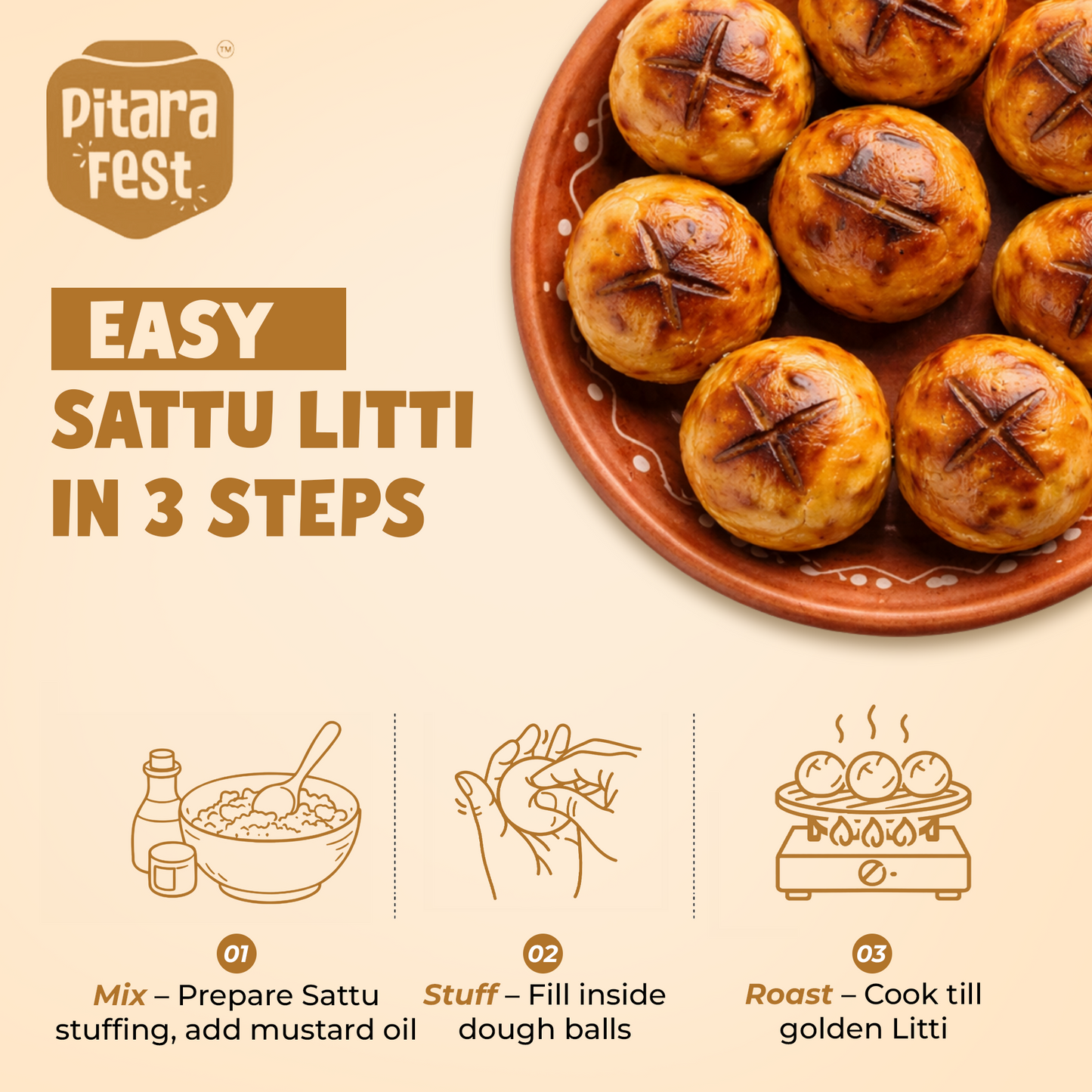 Pitara Special - Sattu Veg Tikki Mix 200gm & Sattu Stuffing Mix 200gm