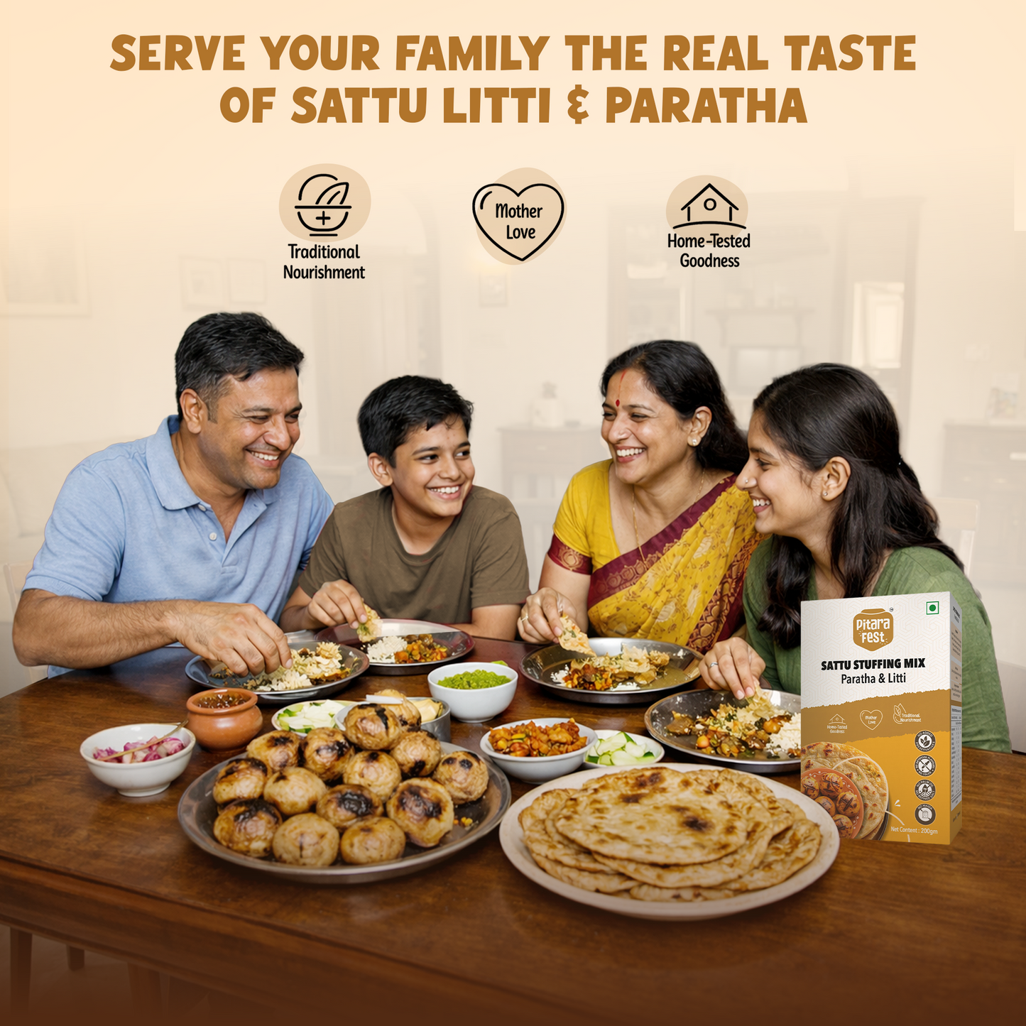 Pitara Special - Sattu Veg Tikki Mix 200gm & Sattu Stuffing Mix 200gm