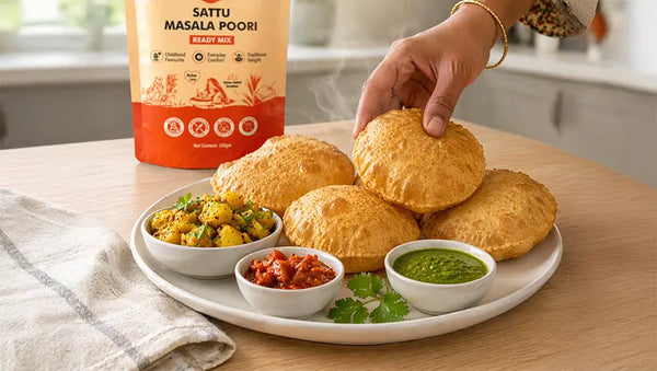 How to Make <br> Sattu Masala Poori